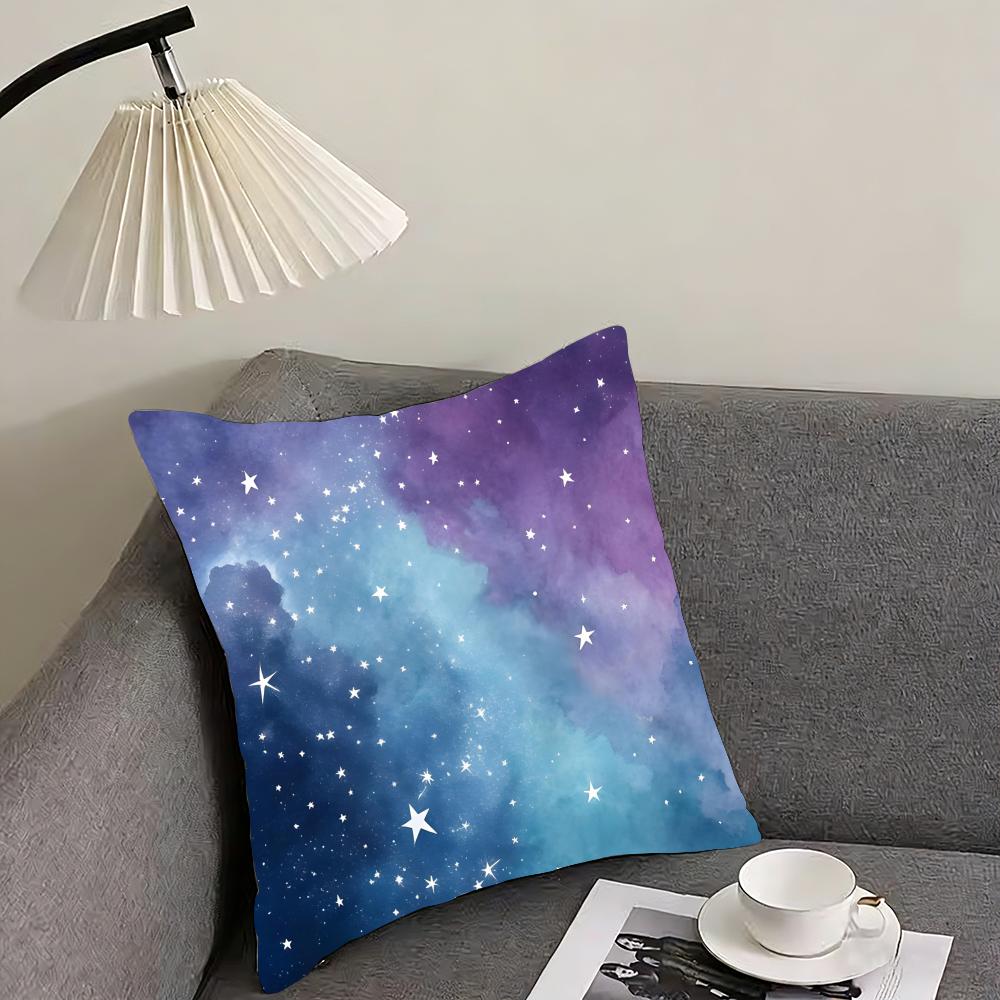 Starry Sky Fashion Cushion Cover Pillowcase Ultra Soft Skin Friendly Fabric Cloud Like Comfort  Concealed Zipper