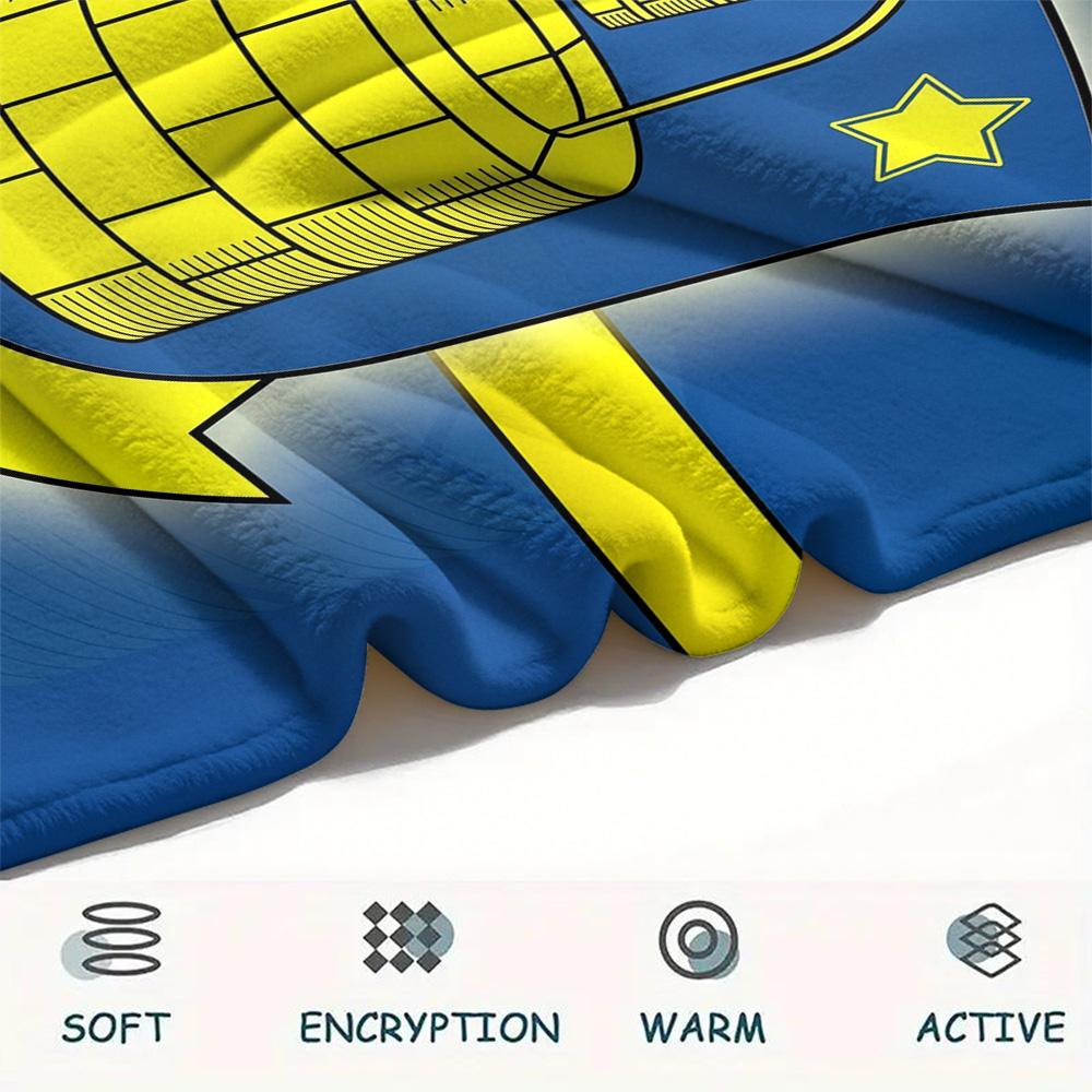 Brøndby IF  Print Flannel Blanket, High quality Comfortable for All Seasons, Home Decor, Warmth and Comfort