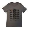 Bastille Unisex Erwachsenen T-Shirt mit wiederholtem Logo auf dem Rücken