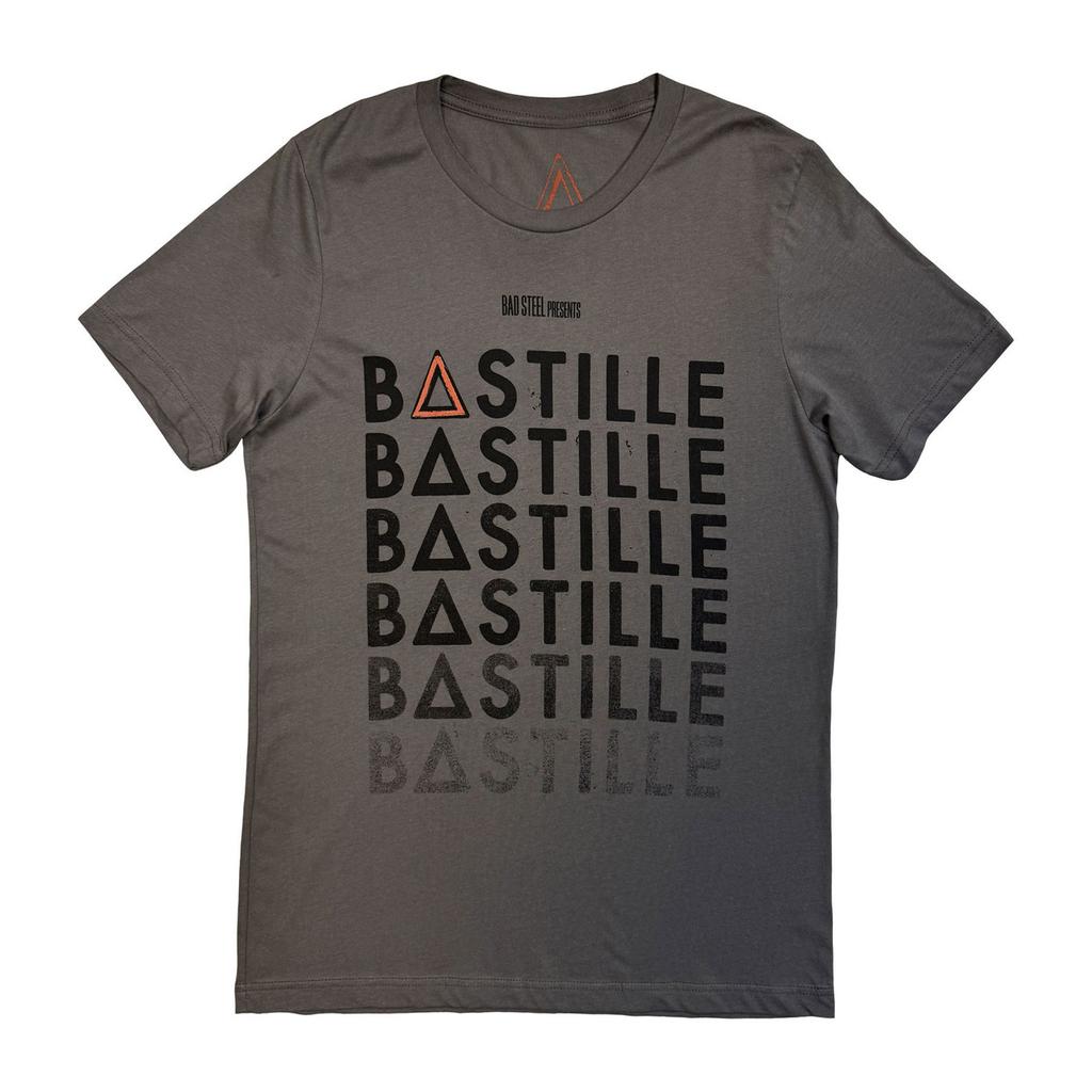 Bastille Unisex Erwachsenen T-Shirt mit wiederholtem Logo auf dem Rücken