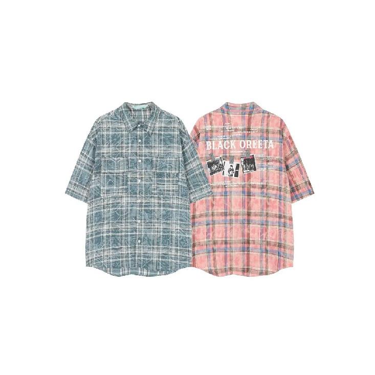 Sommer Neues lässiges Hemd mit Fünfviertelärmeln Übergroßes, lockeres Paar-Hemd mit Fünfviertelärmeln und kurzen Ärmeln für Männer und Frauen