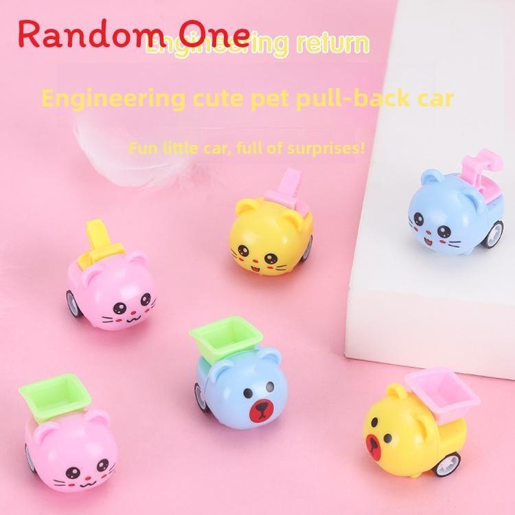 

Tiger Rabbit Plastic Animal Inertia Toy Car With Push And Slide Function For Kids Development Style B