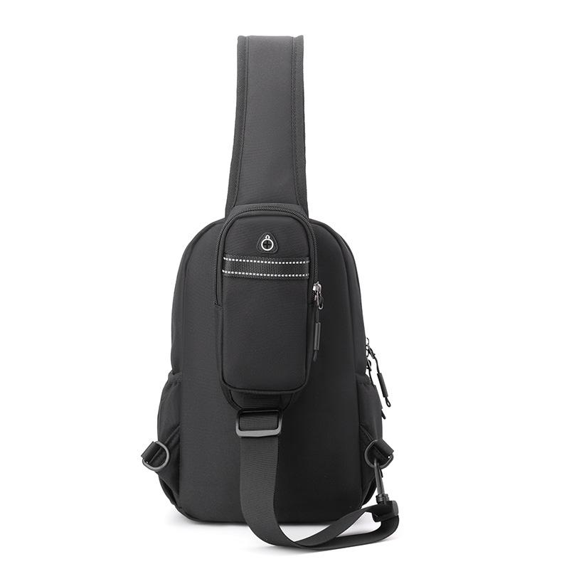 Men's Messenger Bag Oxford Cloth Water Bottle Holder Water Resistant Crossbody Bag Large Capacity Commuter Sling Bag For Daily Use