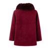 Elegant Fleece-Lined Winter Wool Coat for Senior Women