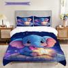 Elephant Pattern Bedding Quilt Set Quilt Cover Pillowcase Home Decoration Birthday Gift (1 * duvet cover + 2 * pillowcase, without core)