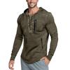 Men's Hoodie Solid Color Zipper Pocket Sports