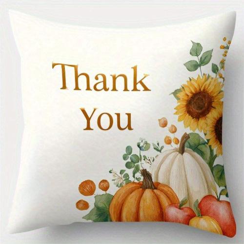 

Домашний Декор Наволочки на Подушки с Цветочно-Фруктовым Узором на Тему Дня Благодарения Чехол для Подушки Подходит Для Дивана Спальни Автомобиля Наволочка для Подушки 40x40cm