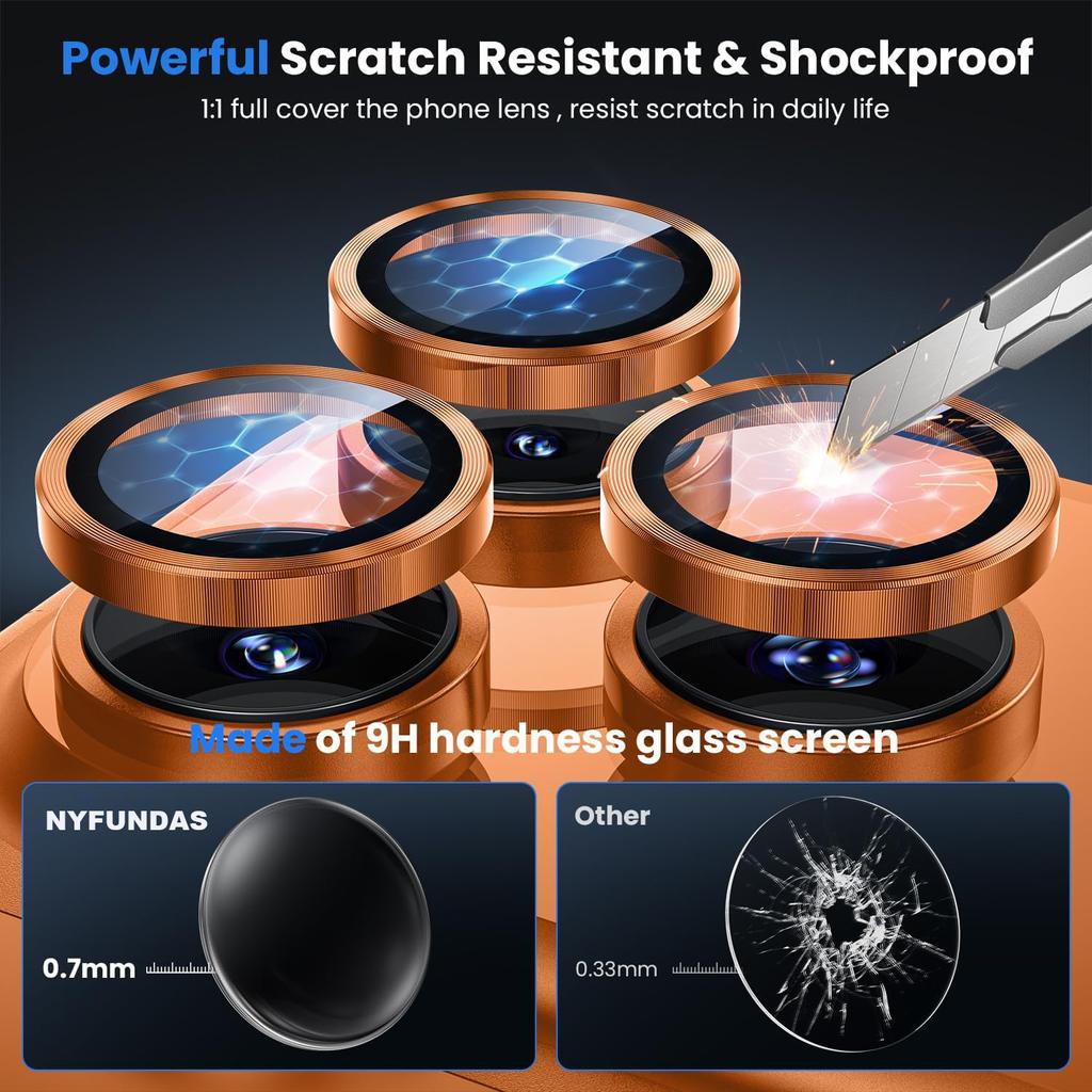 Orange Camera Lens Protector Cover For For Iphone 17 Air 16 Pro Max 1 Plus 14 13 Mini For Iphone17 17Pro Protection Film Accessories