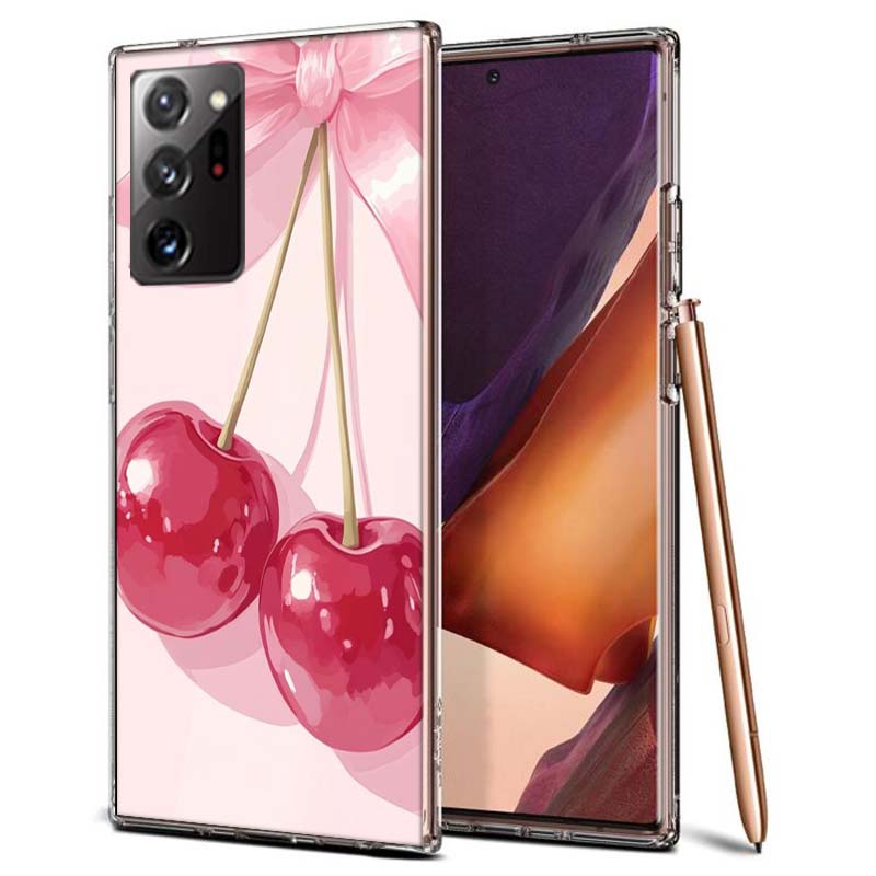 Kirsch Schleife Handyhülle für Samsung A55 A35 A25 A15 A07 A05S A16 A17 A26 A36 A37 A56 A57 Galaxy Note 20 10 A50S A71 A51 A31 A30 A2