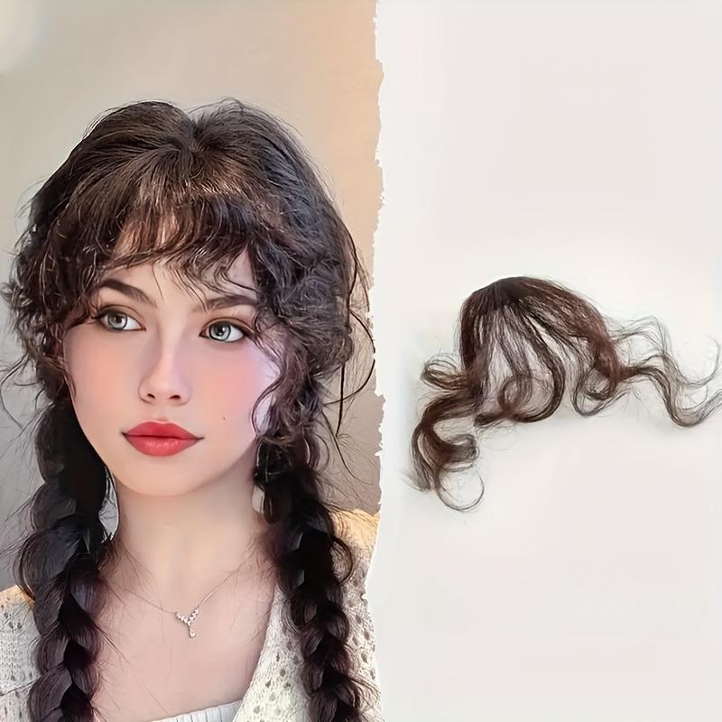 1PC Bangs Wig Women's Natural Forehead Air Fake Bangs Seamless Roll Bangs Qi Bangs Wig