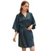 Large size pajamas women's summer cool feeling thin loungewear short women's cardigan nightgown spot