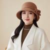 Versatile Woolen Bucket Hat for Women and Middle-Aged Mothers