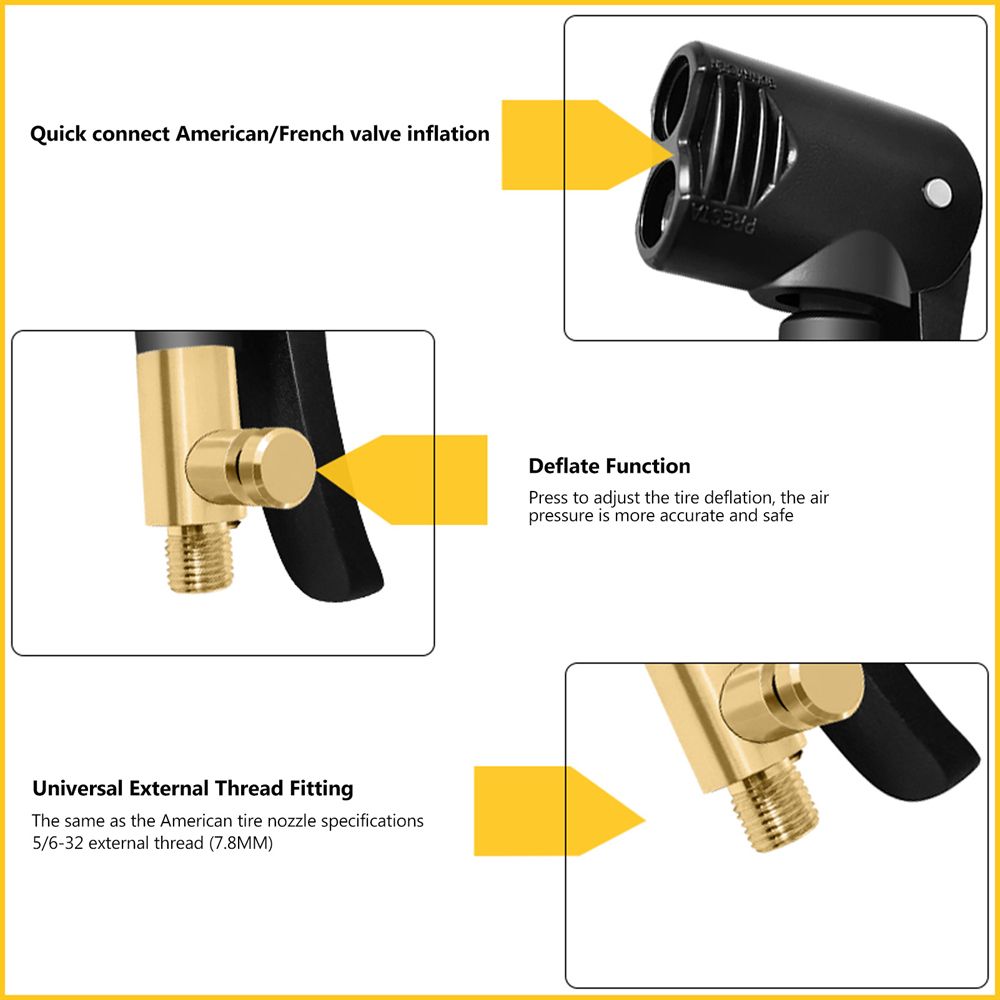 Chuck Inflator Tyre Inflatable Adapter Inflatable Pump Adapter Car Tire Inflation Valve Connector