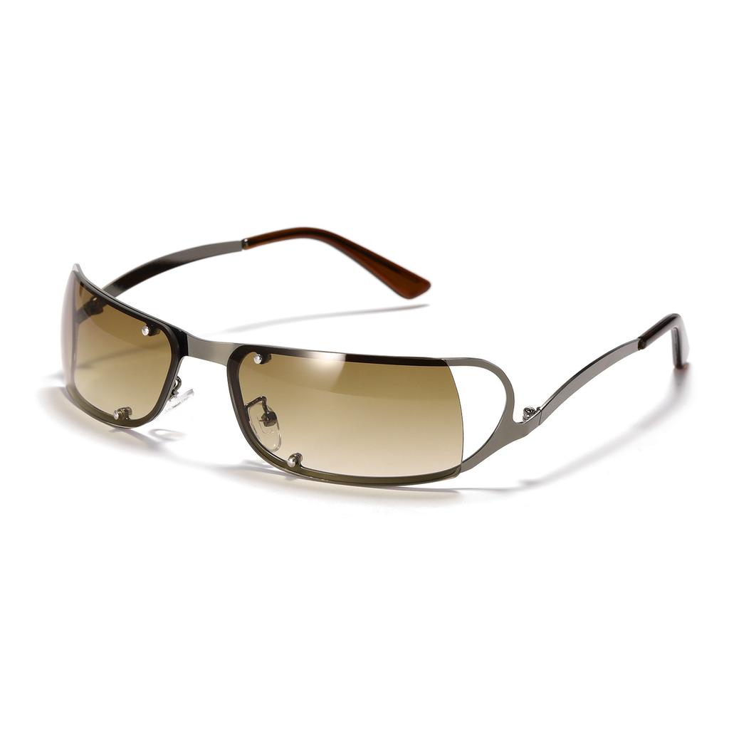 Metal Glasses Men'S Future Wind Sunglasses Women'S Hollow Rivet Square 9310 Sunglasses