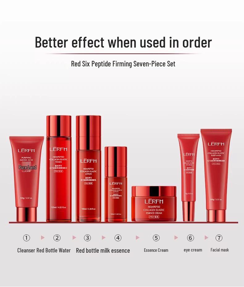 Red Peony Skincare Gift Set: Anti-Wrinkle, Hydrating & Firming Lotion Box for Salon-Quality Beauty.