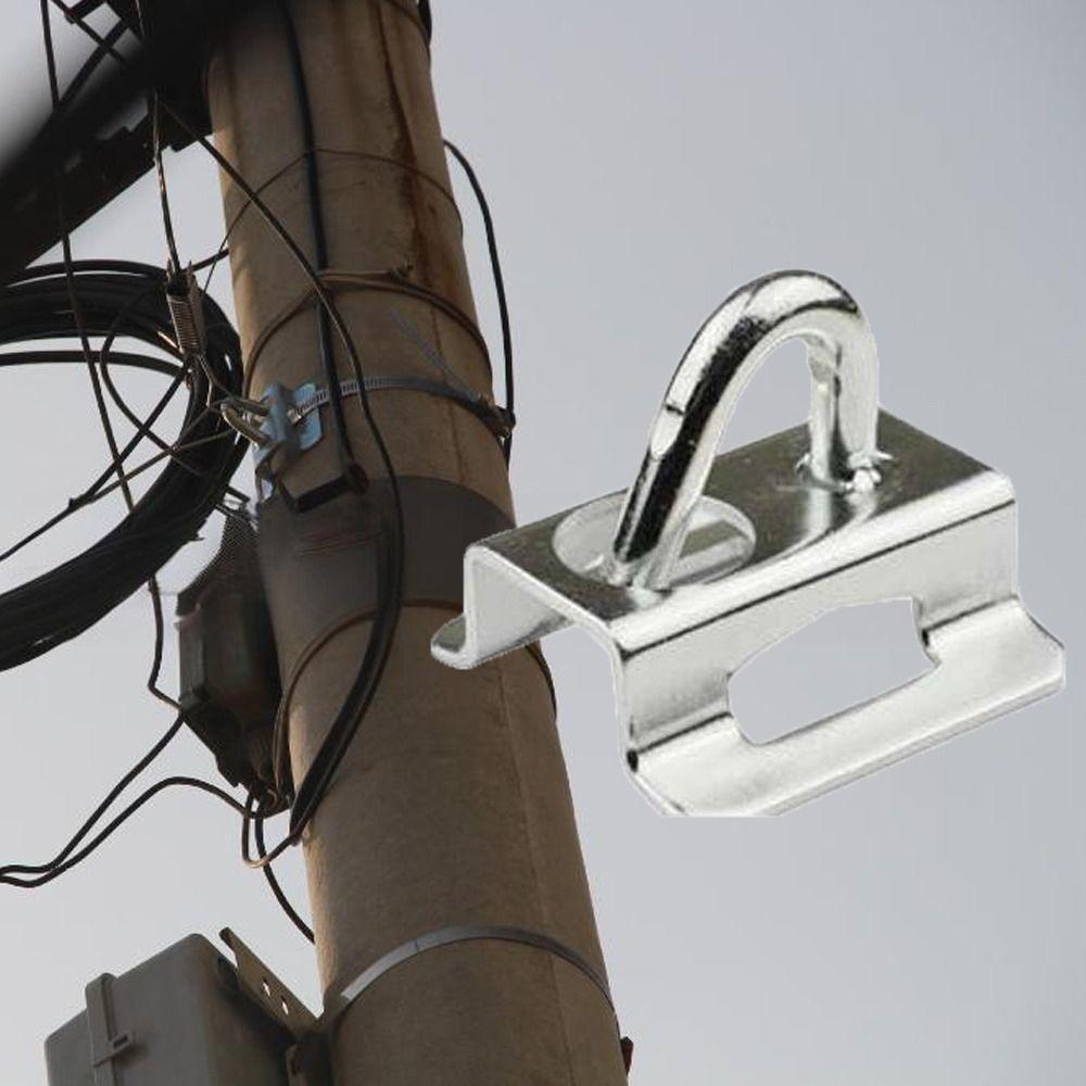 Durable C Type FTTH C Clamp Hoop Fastening Steel Fiber Retractor Fixed Pulling Hook