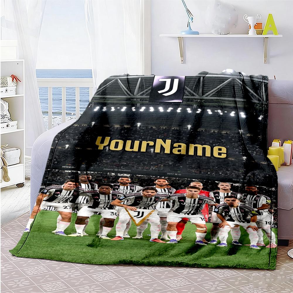 Juventus Personalized Name Blanket Cozy Personalized Blanket Soft & Cozy for Bedding Seaside Picnics Office All-Season Use