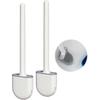 2 Pieces Toilet Brush,Toilet Brush And Holders With Soft Bristles And Non-Slip Handle - Quick Clean And Dry