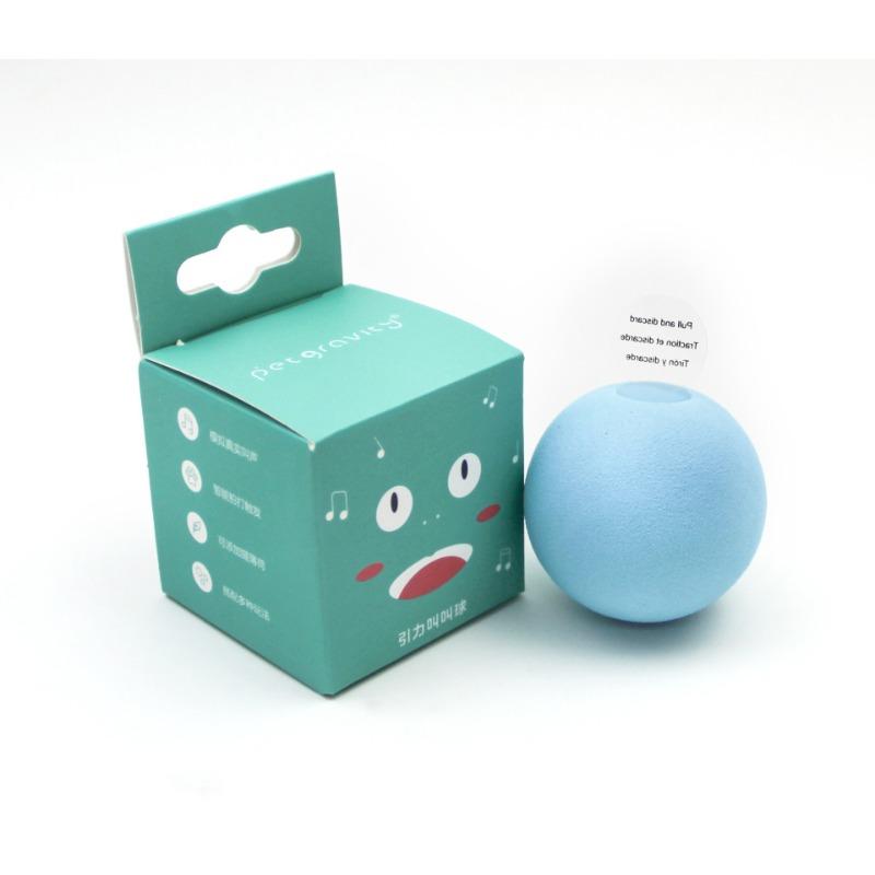 Gravitational Chirping Ball Cat Toy, A Simulated Animal That Makes Sounds, A Cat Toy Ball with Catnip Teeth That Are Tough To Bite
