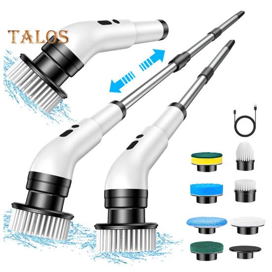 Electric Spin Scrubber Cordless IPX7 Waterproof Cleaning Brush 360 Power Electric Spin Brush Kitchen Type-C Charging Replaceable Brush