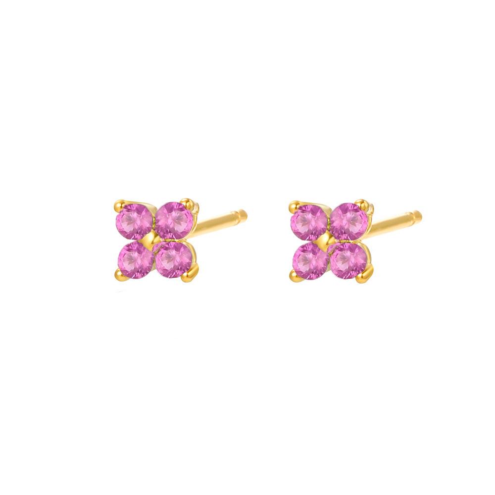 Orecchini a Clip Retro a Forma di Croce con Strass - Stile Ins Molto Venduto