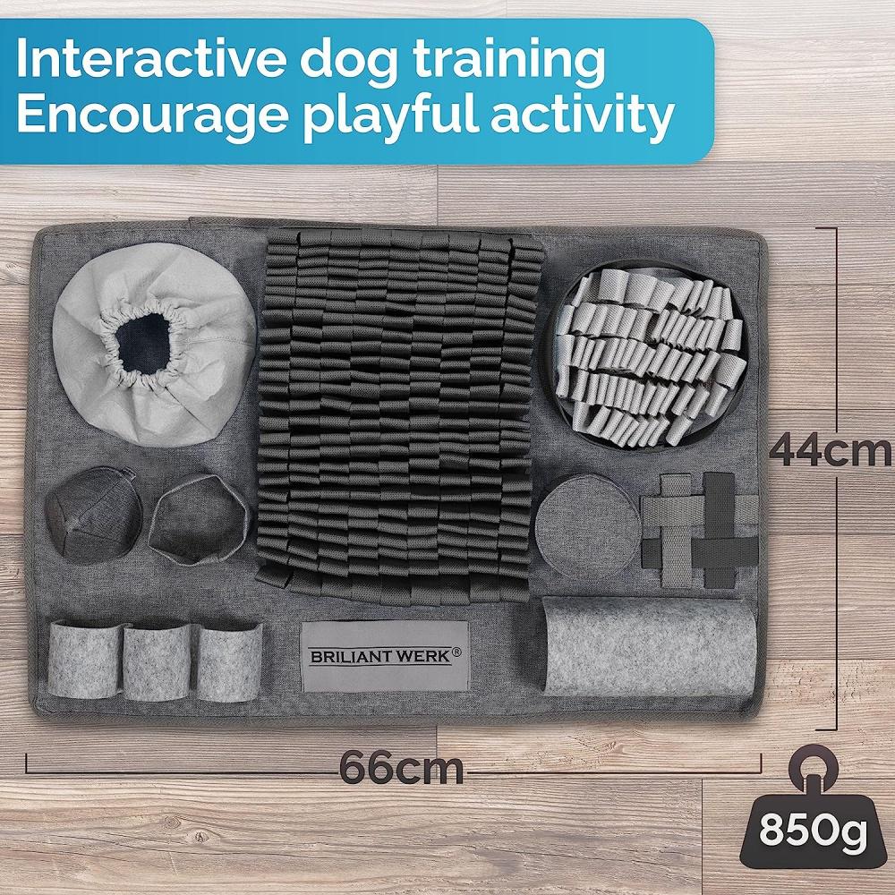 The Dog Snuffle mat for Snuffle mat για μεγάλους σκύλους και σκύλους οποιουδήποτε μεγέθους με 10 στοιχεία εκπαίδευσης και 3 επίπεδα δυσκολίας