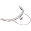 Semicircle Purse Handle Frame Metal Handbags Clasp Lock 16.5cm Bag DIY Making SuppliesSilver