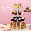 3/4/5-stöckiger Acryl-Cupcake-Ständer, abnehmbares Design, Kuchendisplay-Regal, Dessert-Display