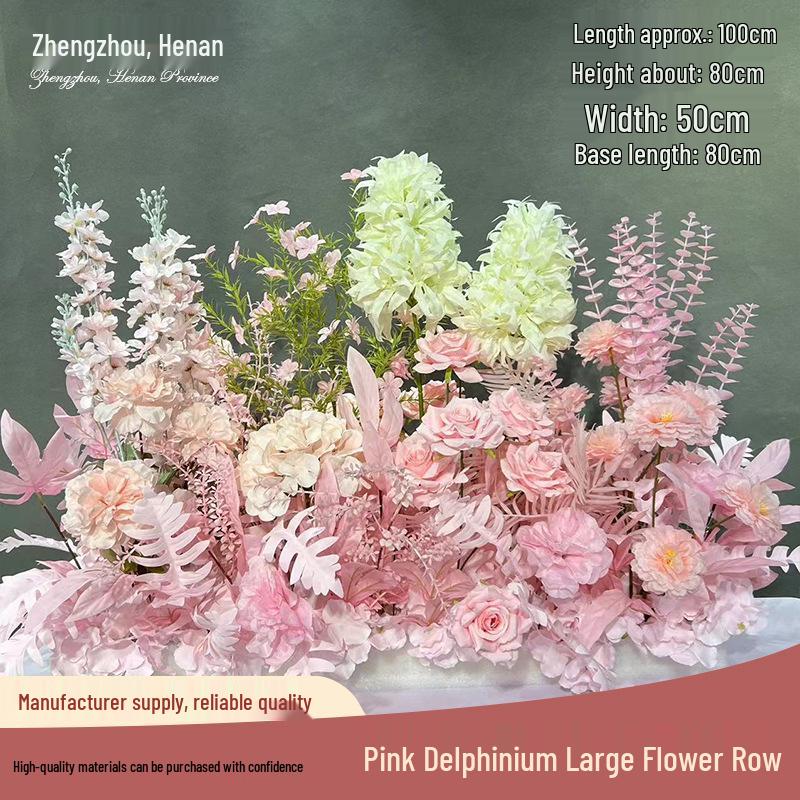 Champagne Aisle Flower Row for Chinese Wedding Stage Decor - Artificial Wedding Flowers