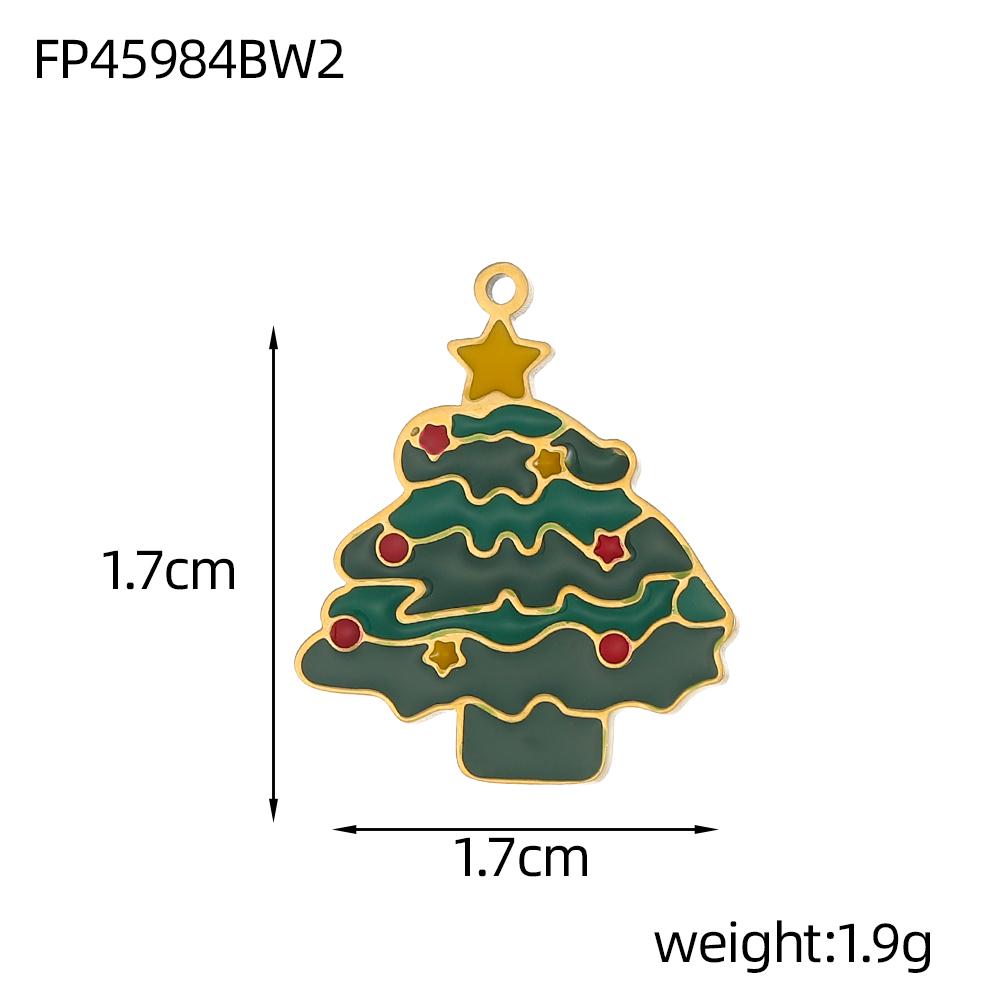 CARLIDANA Unique Diy Jewelry Charms Accessories Tree Santa Claus Enamel Christmas Charms for Bracelet Necklaces Waterproof