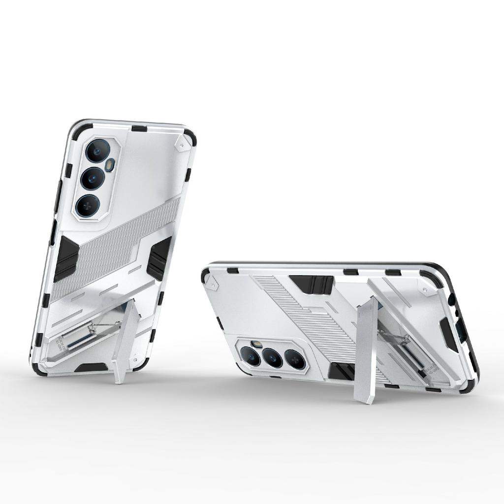 Pro Realme C65 4G Pouzdro PC+TPU Kryt telefonu proti poškrábání se skládacím stojánkem
