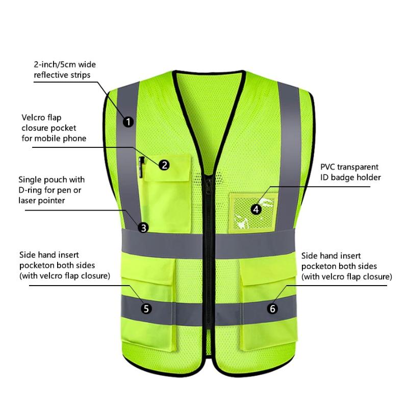 Colete refletivo de alta visibilidade, roupas de trabalho, motocicleta, ciclismo, esportes, roupas de segurança refletivas ao ar livre, jaqueta refletiva