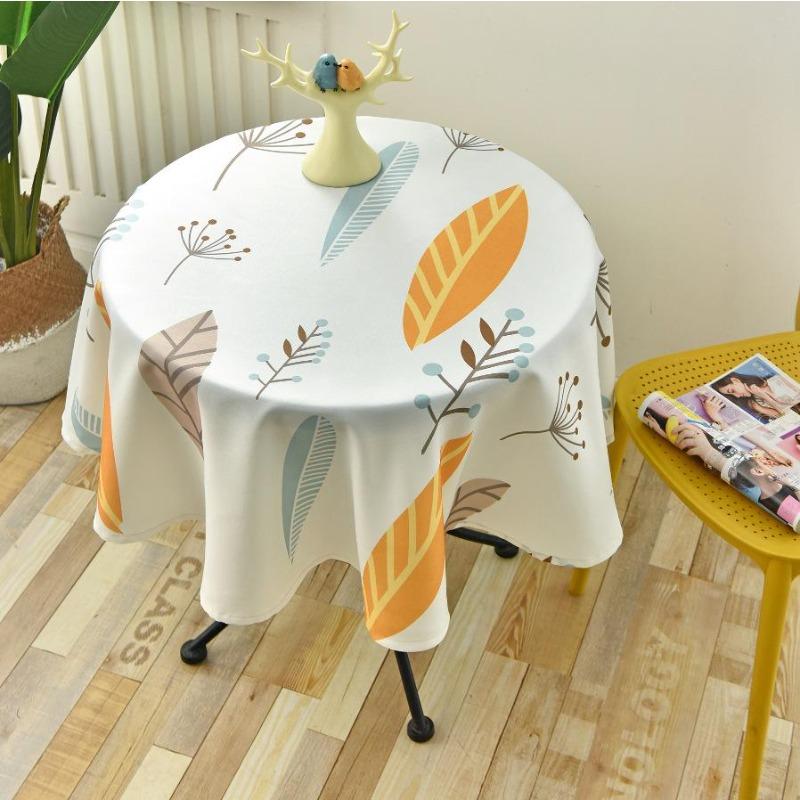 Proud Rose Waterproof Tablecloth Printed Round Table Cover Tea Table Cloth for Wedding Party Home Dining Table Decor Wash-free