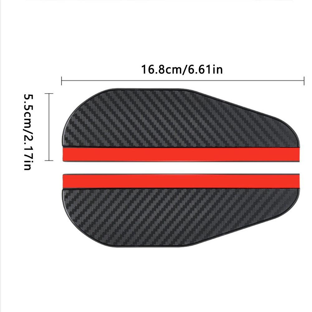 2Pcs Carbon Fiber Car Rearview Mirror Rain Shield Eyebrow Flexible Car Rearview Mirror Rain Shield Protector Eyebrow Rain Cover