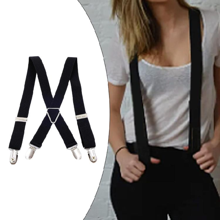 4 Clip-On Adult Suspenders for Shirt Men Woman Suspender Support for Jeans