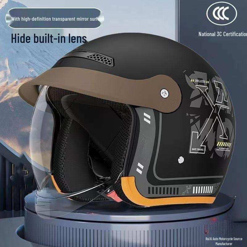 3C Certified Unisex All-Season Full Face Motorcycle Helmet - Warm & Rainproof for Autumn/Winter