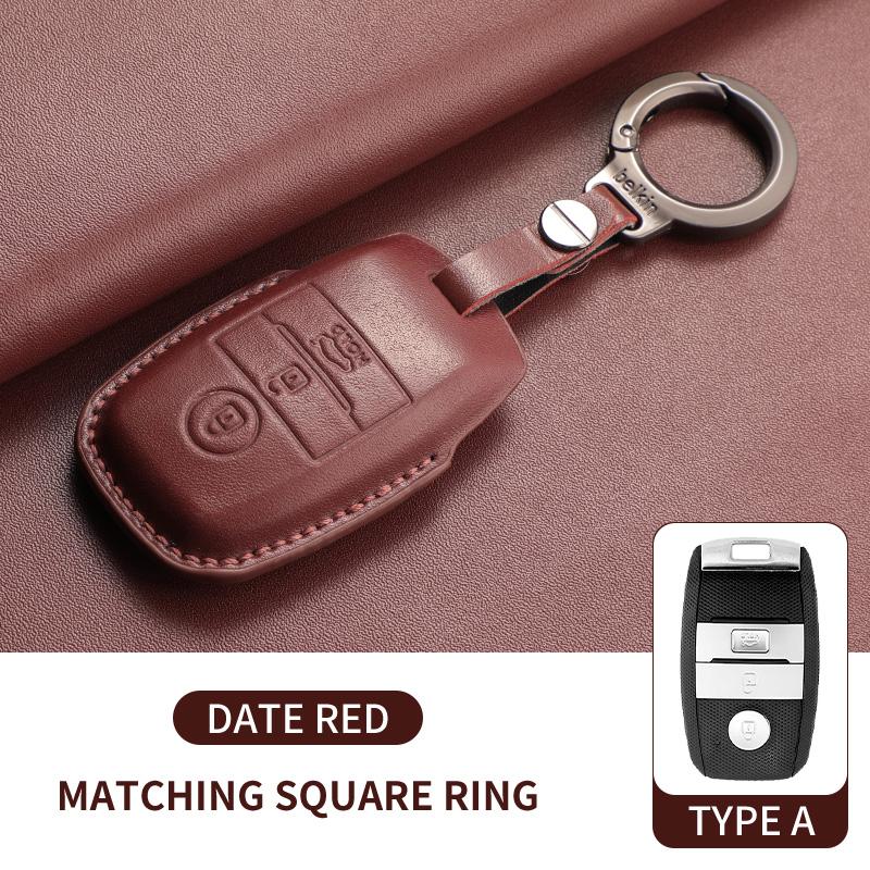 

Leather Cars Key Case Cover For KIA K3 K4 K5 K3S KX3 KX5 Soul RIO Sorento Ceed Sportage Car Keychain Protector Shell Accessories