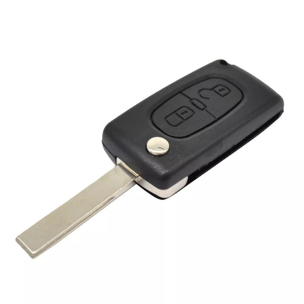 For Peugeot 207 308 807 Citroen C3 C4 C8 2-Button Remote Control Key CE0523 HU83
