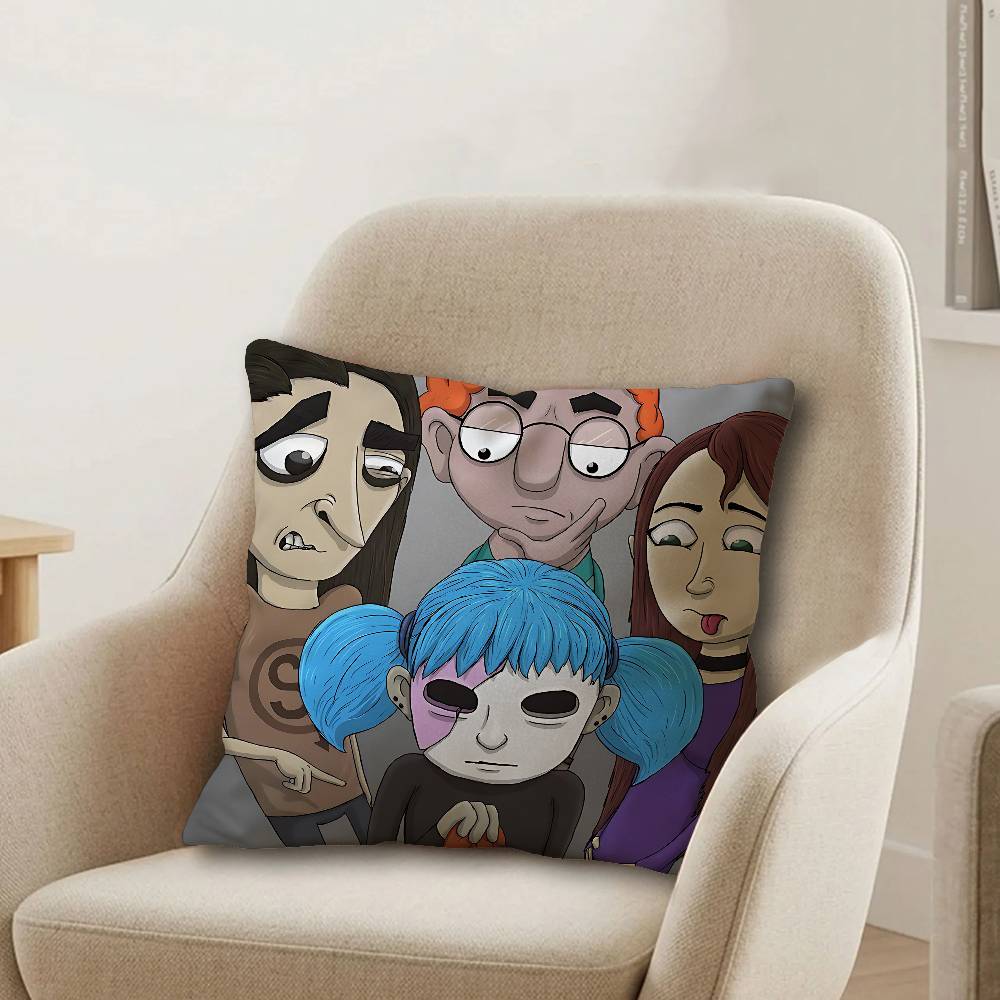Game Sally Face Cushion Cover Inches Farmhouse Decor Home Throw Pillow Covers for Couch Decorations