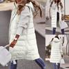Gilet con Cappuccio monopetto di Media Lunghezza in Cotone Vestibilità Slim Cardigan Giacca Top