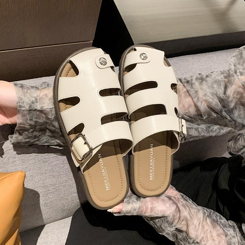 Rom Pantoletten Damen Ballerinas Plateau Schuhe Sommer Lässig Offen Strand Flip Flops Mode Slingback Sandalen Walking Mujer Slides