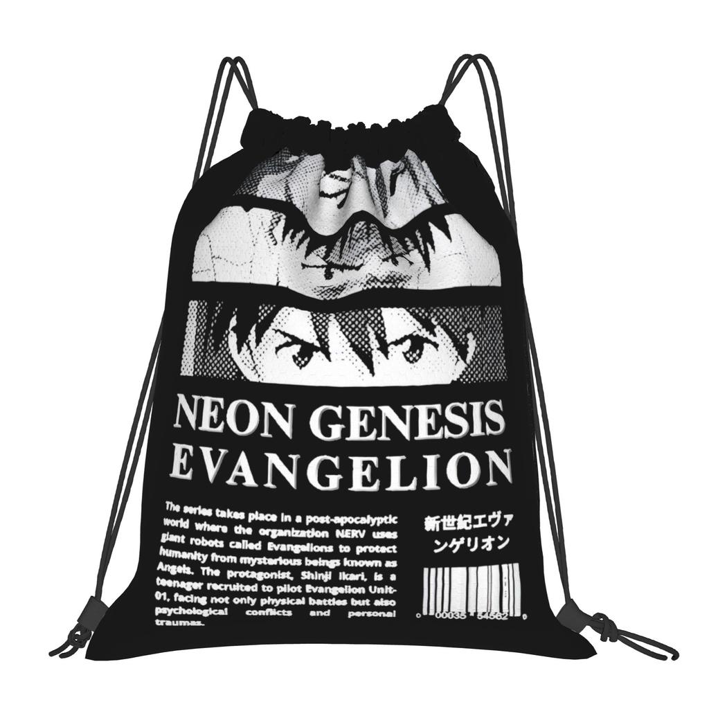 Custom EVA Evangelions Drawstring Bags for Shopping Yoga Backpacks Women Men Manga Sports Gym Sackpack