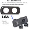 3Pcs Multifunction DIY Cigarette Lighter Panel for Car Marine Motorcycle ATV RV - 1/2/3 Hole Options ABS Material