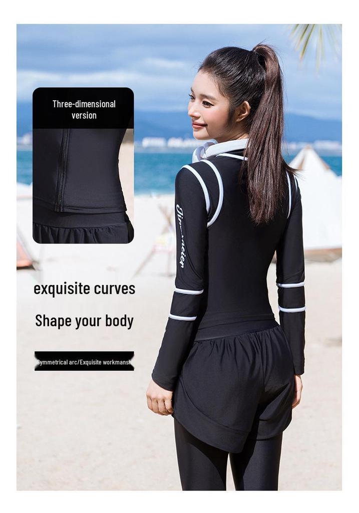 Women's Sun Protection Wetsuit: Long Sleeve & Pants, Slimming, Quick Dry, Jellyfish-Resistant for Snorkeling & Surfing
