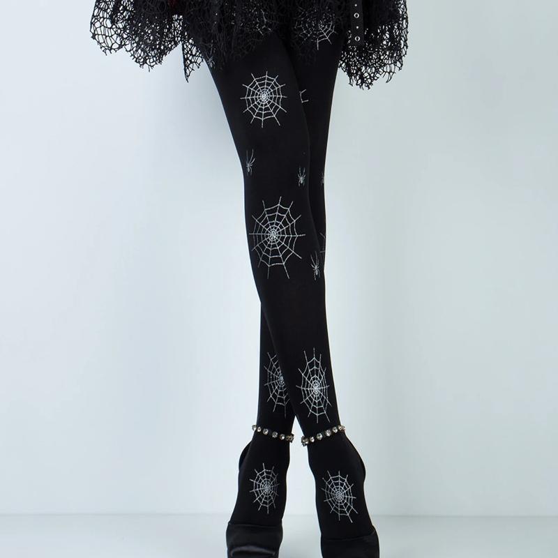 

1 шт. Женские узорчатые колготки Хэллоуинские колготки Колготки Колготки Чулки Сексуальные чулки Клубная одежда one size чёрный