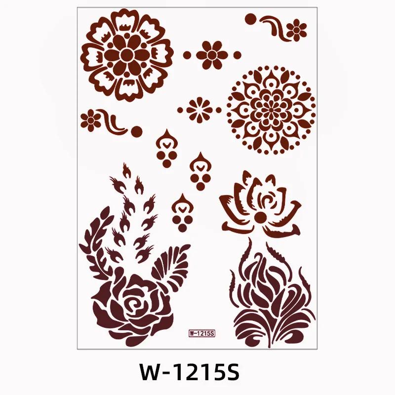 1pcs Red Lace Henna Tattoo Body Sticker Henna Art Temporary Tattoo Hand and Foot for Wedding Eid Al Fitr Coming-of-age Ceremony