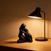 Friendship Sculpture of A Little Girl and A Little Dog, Suitable for Home and Office, Study/bookshelf, Foyer Decoration