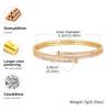 Vnox Shiny Zircons Wire Cuff Bracelet For Women, Luxury Versatile Stacked Hand Bangles, Statement Jewelry Christmas Gift