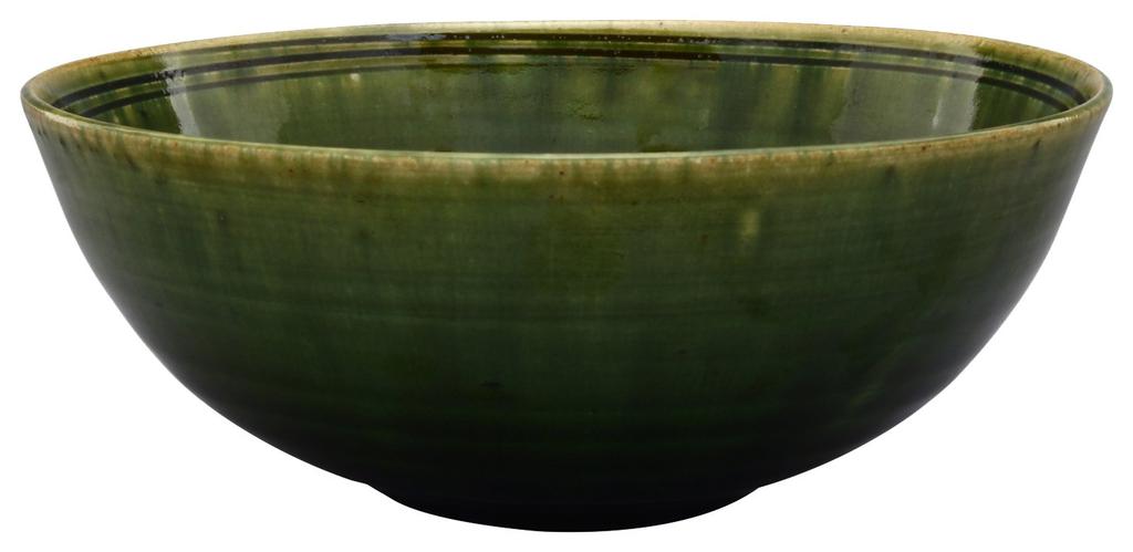 Seto Ware, Hatano Masanori, Simmered Dish Bowl, Oribe Pattern, 136-0079