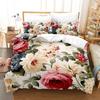 Pink Flowers Bedding Set 3D Print Comfortable Wrinkle-Free Floral Duvet Cover Set Twin King Queen Size Bedroom DeDuvet Cover Set
